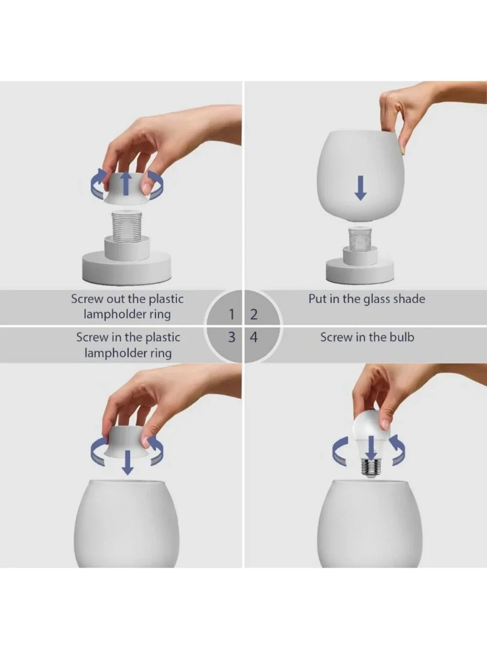 Dimmable Touch Control Bedside Lamp, 600 Lumen, Compact Nightstand Light, Modern